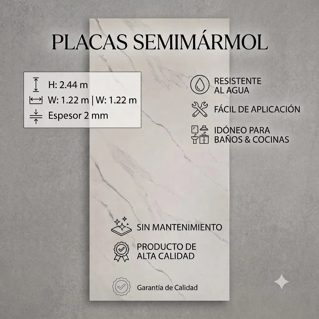 Placas semil mármol x placa